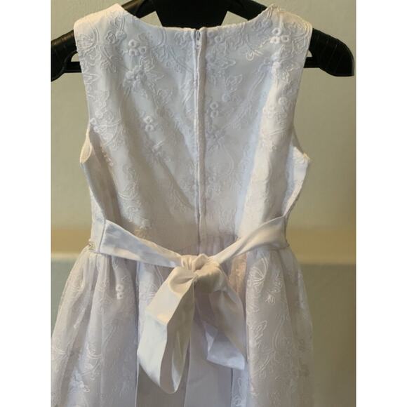 Flower Girl Communion Dress Size 10 Swea’ Pea & Lilli Girls White Fancy - Picture 5 of 11